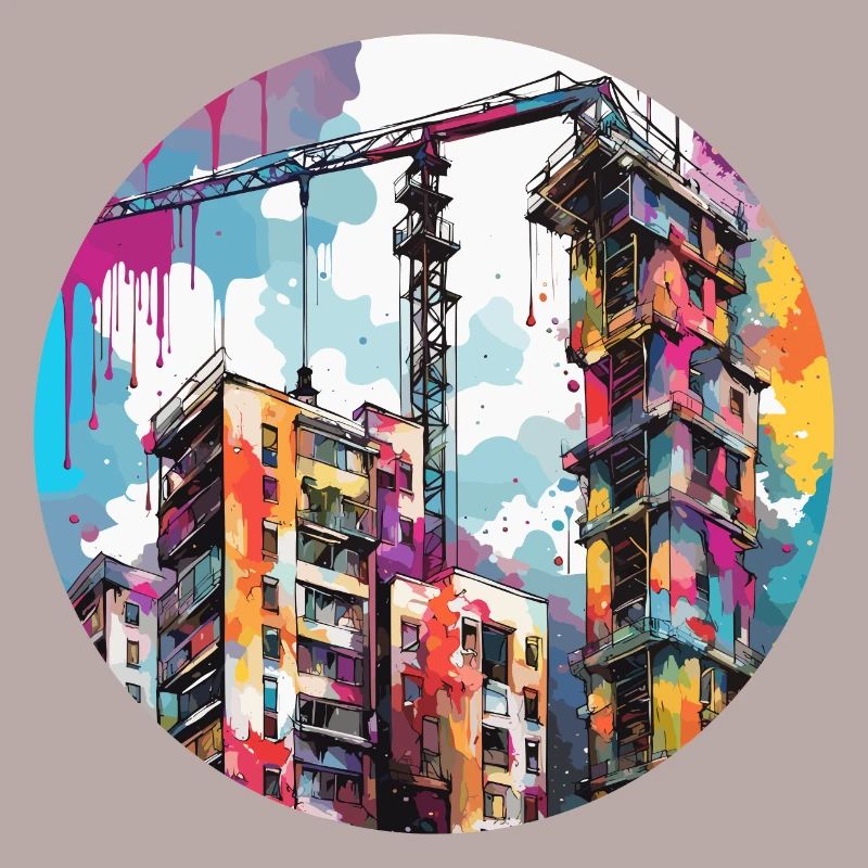 Crane / construction site / winch / crane system