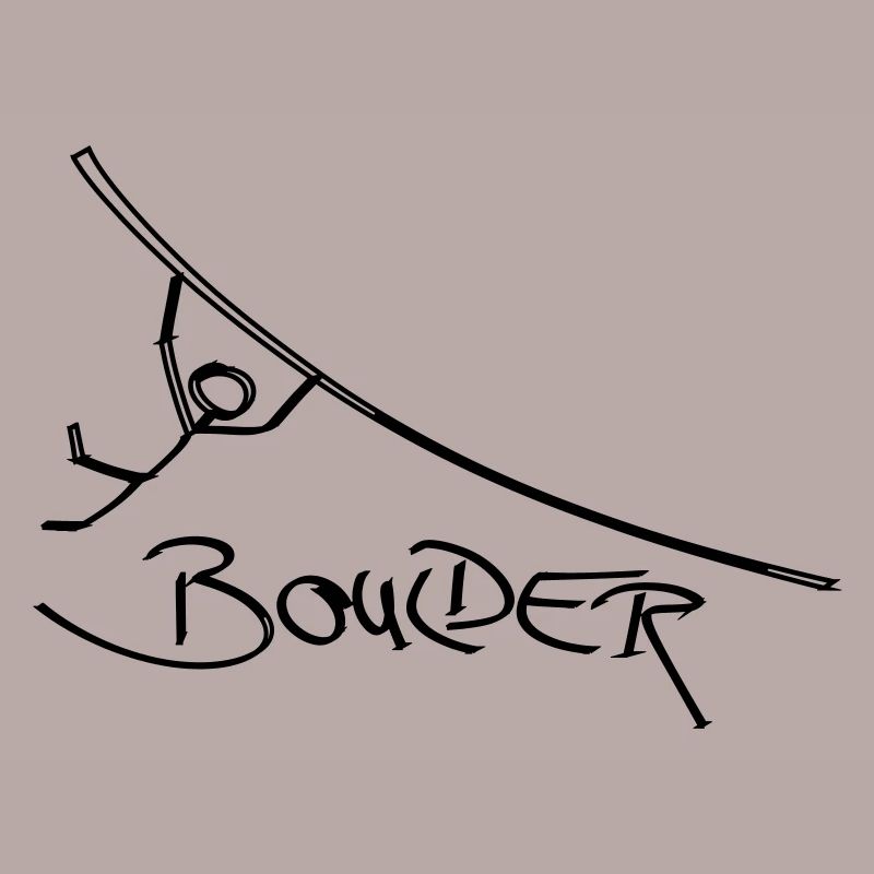 Boulder bouldern Strichmännchen Klettern Kletterer
