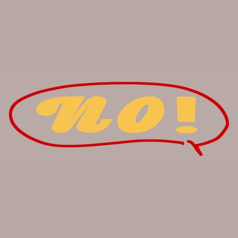 No with speech bubble