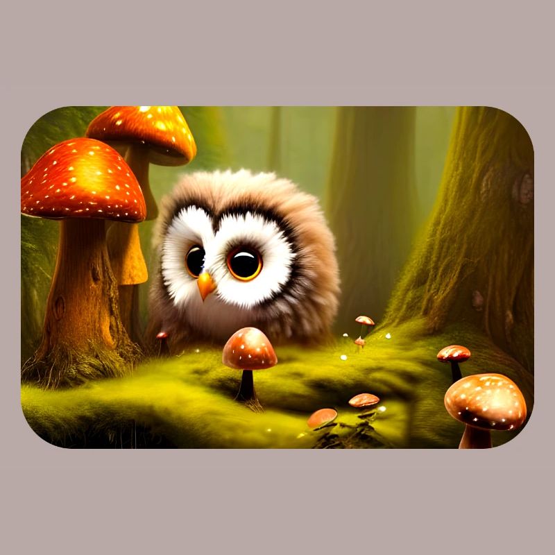 Wald mit Eule