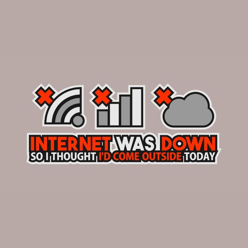 Internet Was Down - Offline Programmer Computer