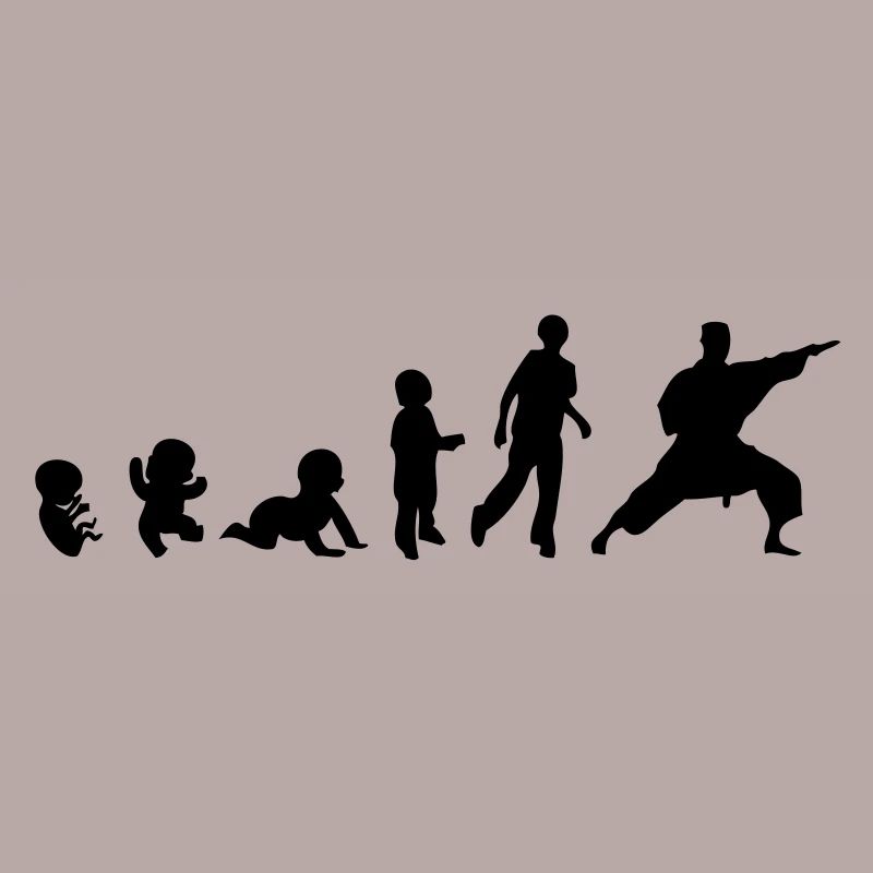 Evolution Mensch Männer Sport Karate