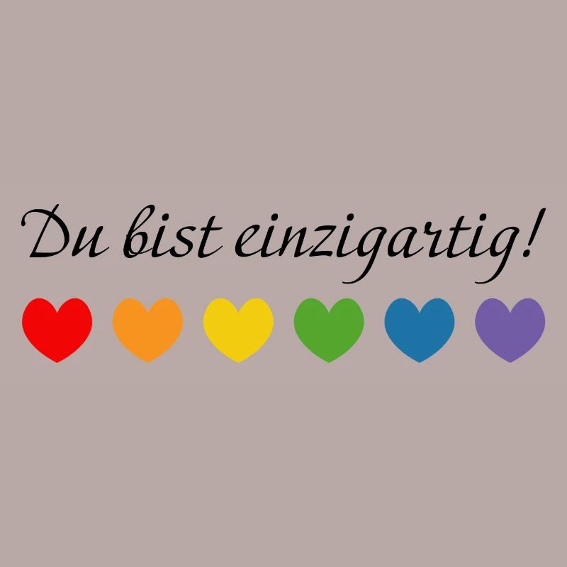 Regenbogenherzchen du bist einzigartig
