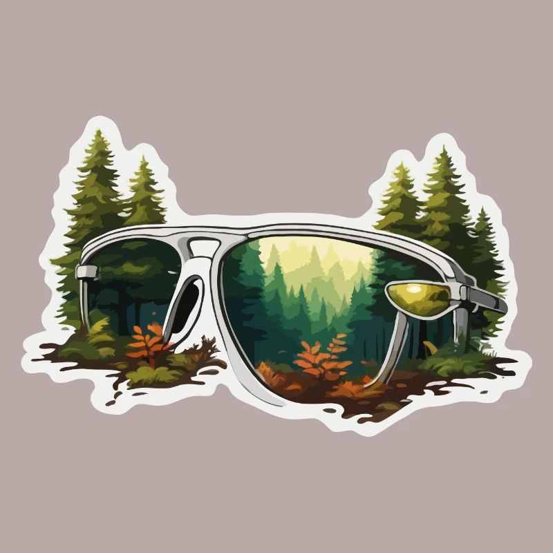 Sunglasses / Reflection / Forest / Reflection