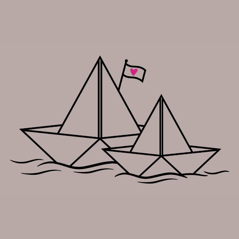 Papierboote Papierschiff Schiffe Boote Liebe Paare