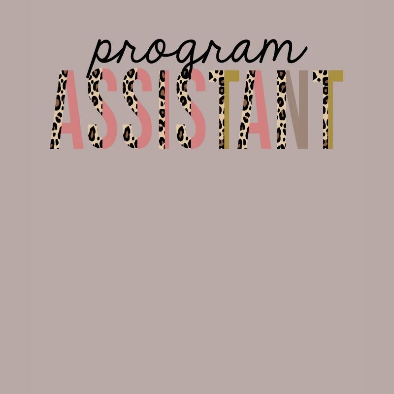 Program Assistant Leopard Print Funny