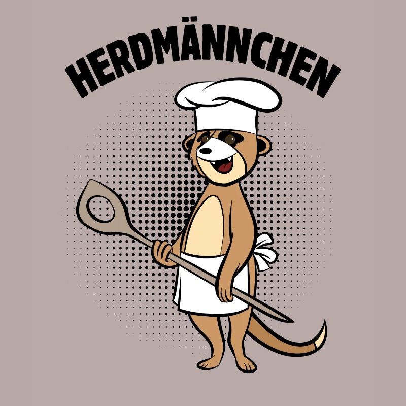 Herdmännchen - Erdmännchen mit Kochlöffel