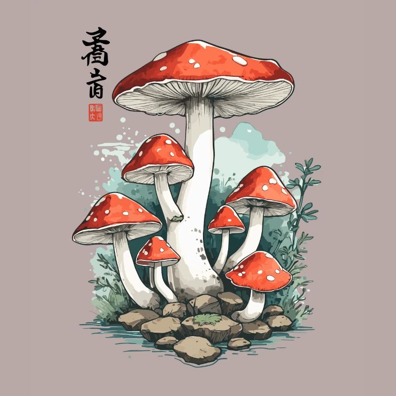 Magic Toadstool Japan Cottagecore Design