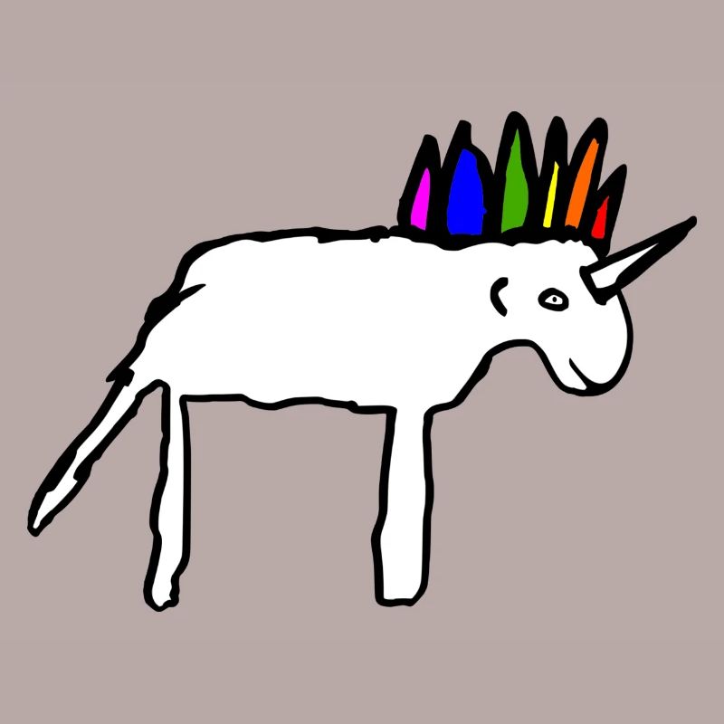 Beautiful scribbled unicorn