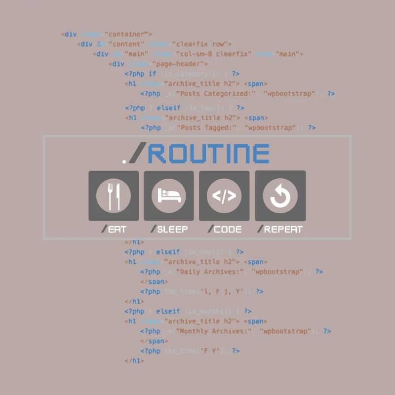 Manger, dormir, coder, répéter, une routine de développeur