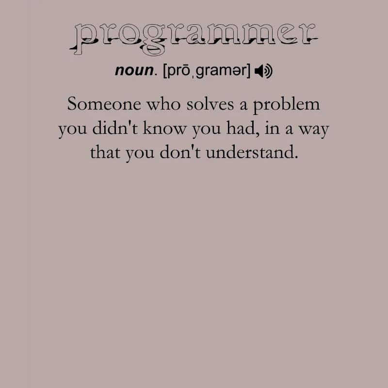 Programmer Funny Definition Coding Humor Black