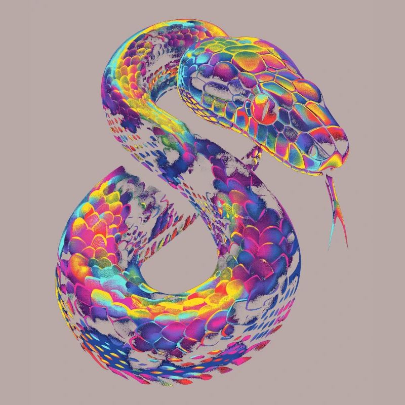 Boule Python serpent Pop Art