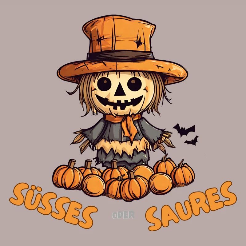 Süßes oder Saueres Halloween Vogelscheuche
