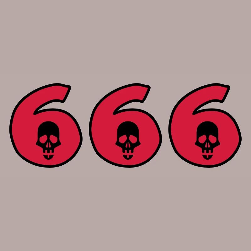 666 - Devil - Skull - Halloween