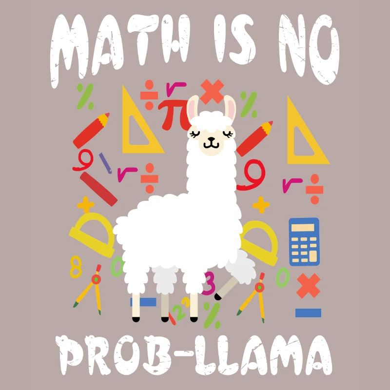 Math is no problem funny math llama