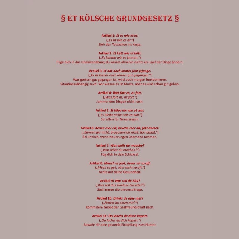 Et Kölsche Basic Law - Et Kölsche Basic Law