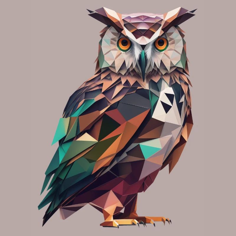 Prächtige Polygon-Eule – Vogelkunst