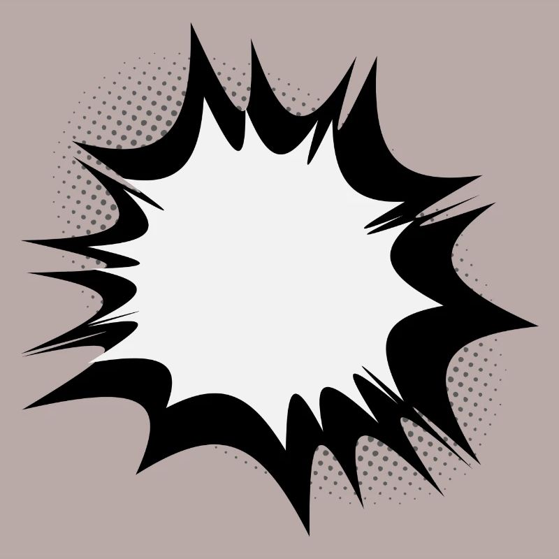 Comic speech bubble explosion