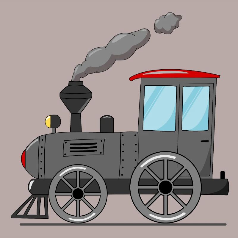 Kinderzug Eisenbahn grau