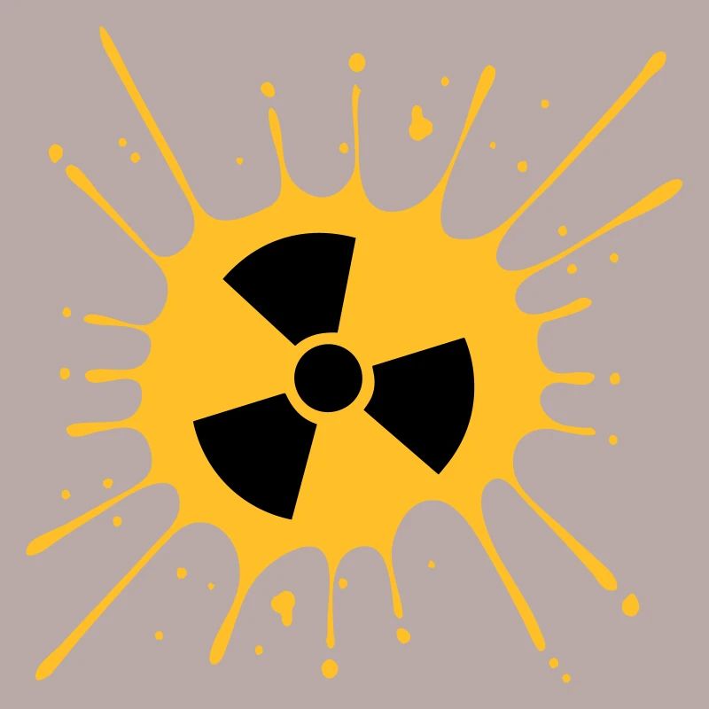 atomic symbol radioactive warning caution note