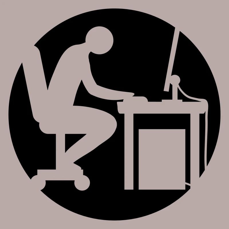 Computer desk nerd logo