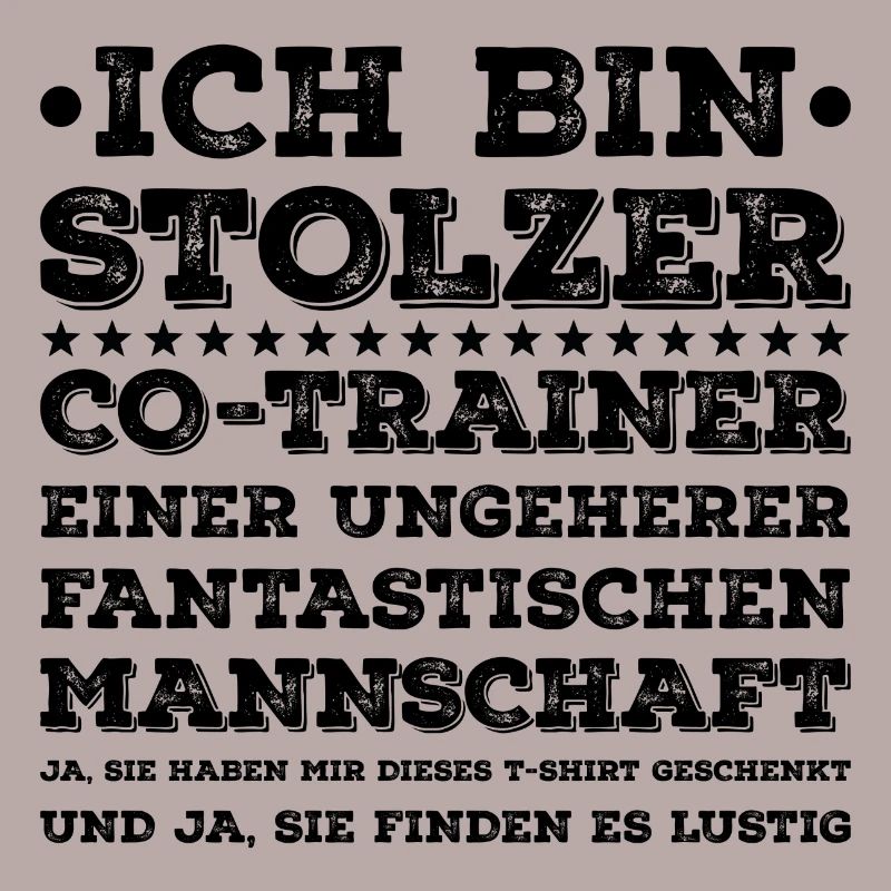 Ich bin Stolzer co-Trainer einer Mannschaft