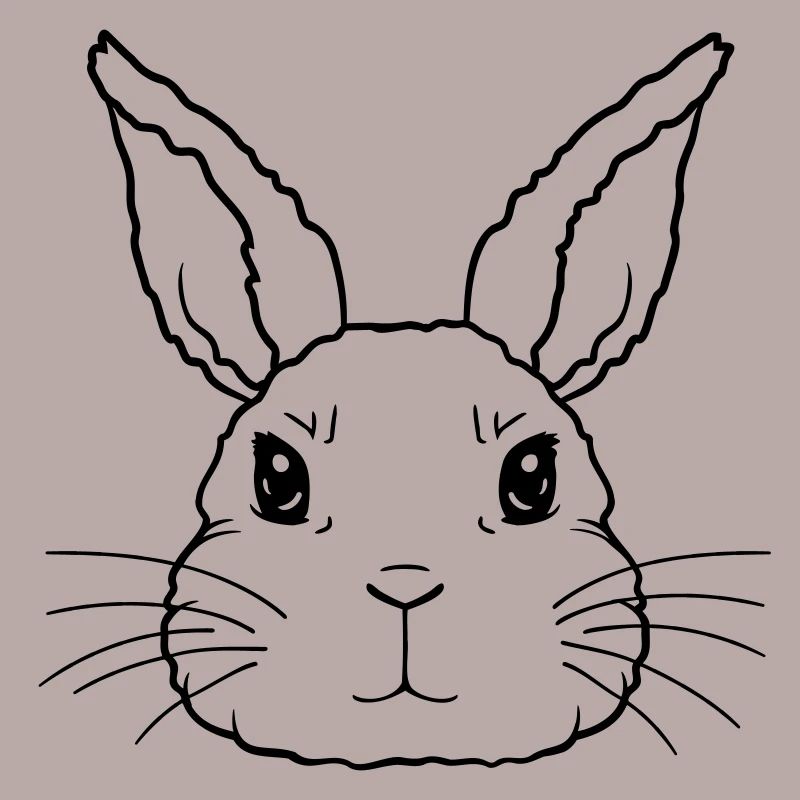 Visage mignon petit lapin