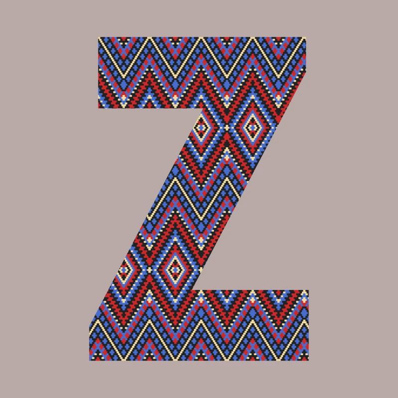 Monogram Letter Z- geometric pattern