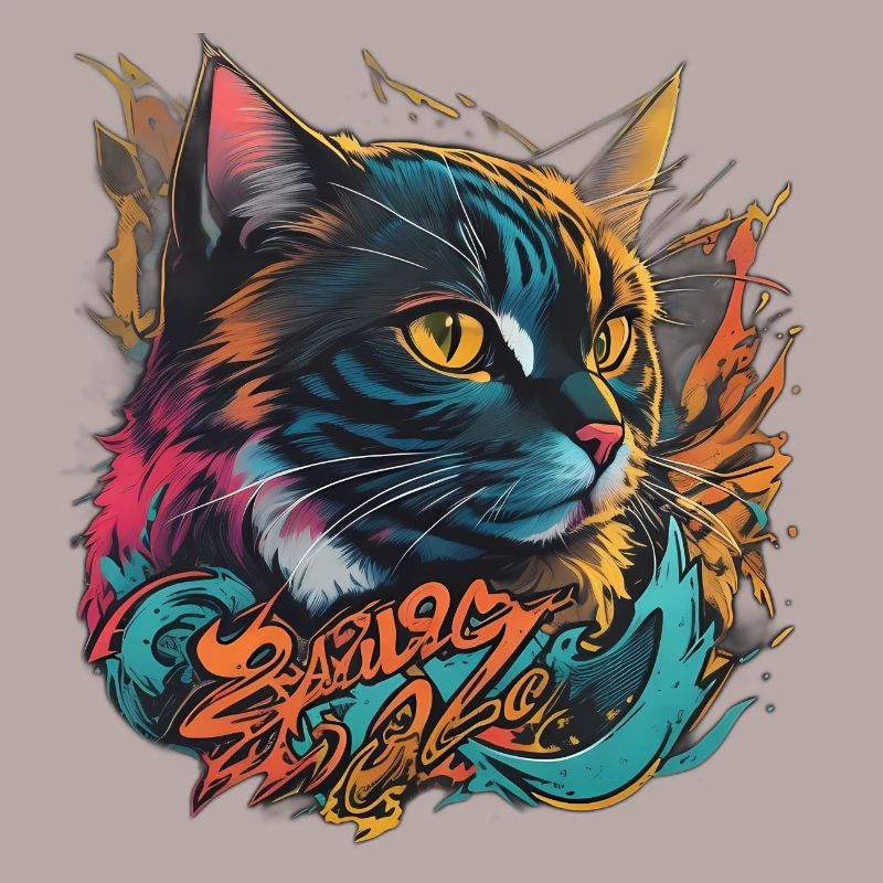 Beau design de chat