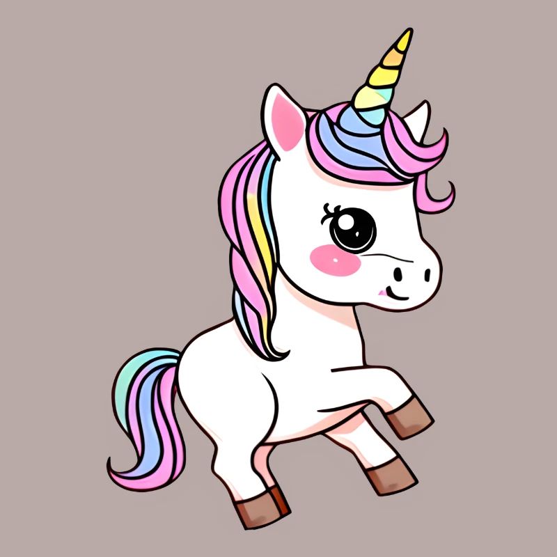 buntes Einhorn Fabeltier Mädchen süße Einhörner