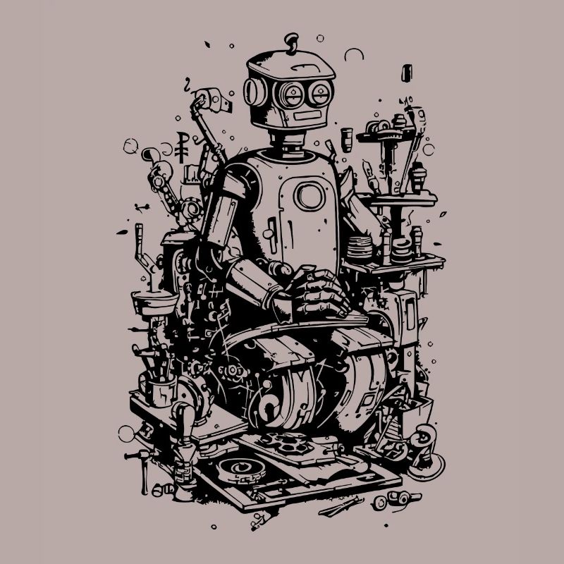 Scrap Garbage Workshop Garages Robot