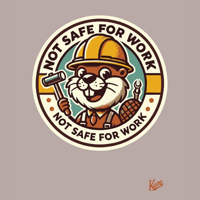 Not safe for work, construction worker beaver