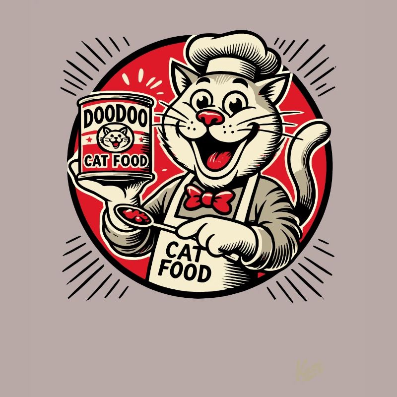 lecker DooDoo Katzenfutter mit Koch-Katze