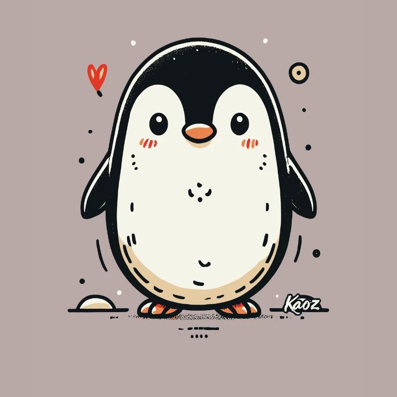Tout simplement mignon, mignon petit pingouin