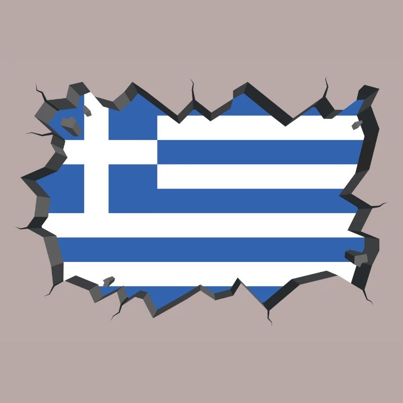 Grèce Drapeau Hellas Drapeau Athènes Crète Kos