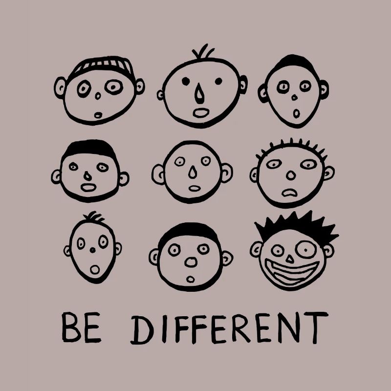 Être différent, être différent, déclaration cool, drôle