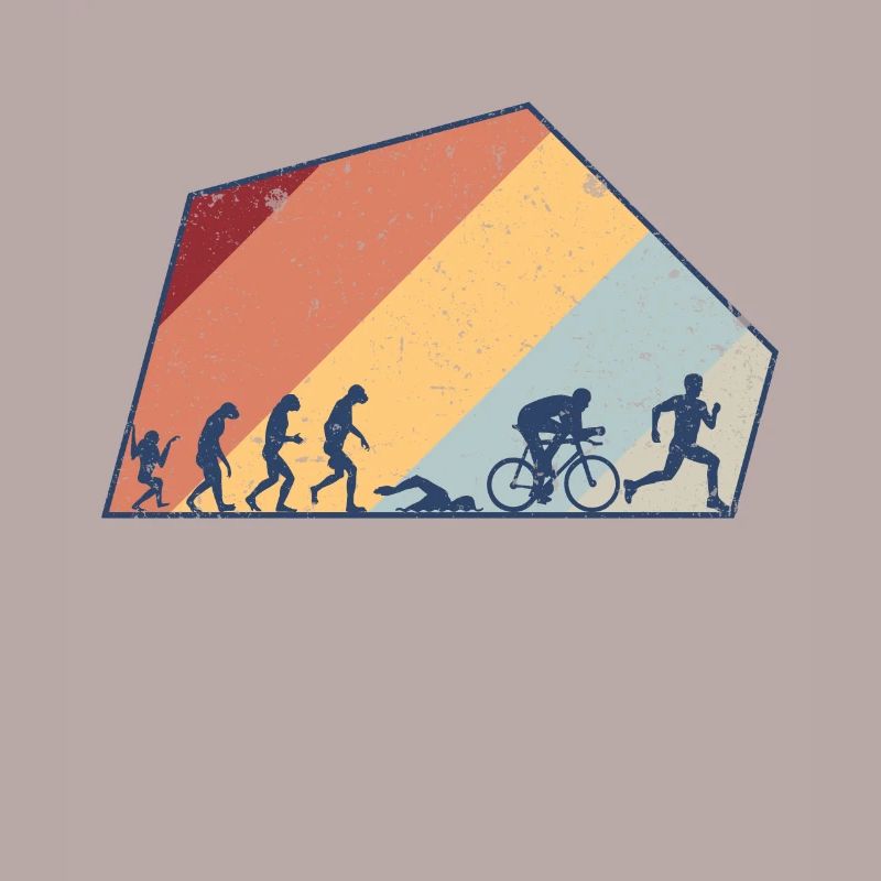Triathlet Evolution Vintage Triathlon-Geschenkidee