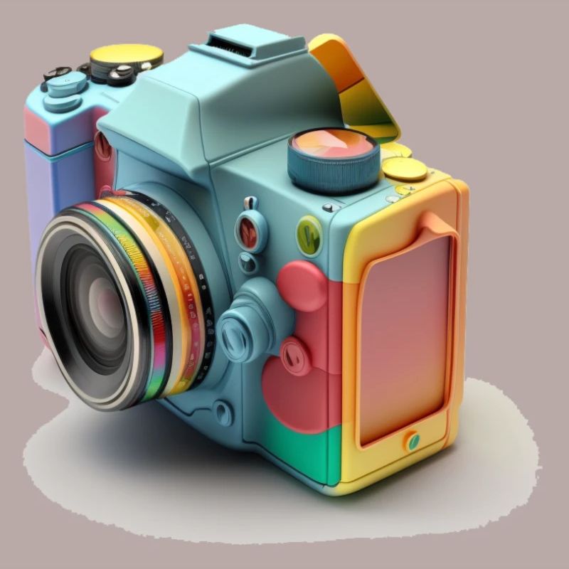 Conception de caméra multicolore et de pellicule