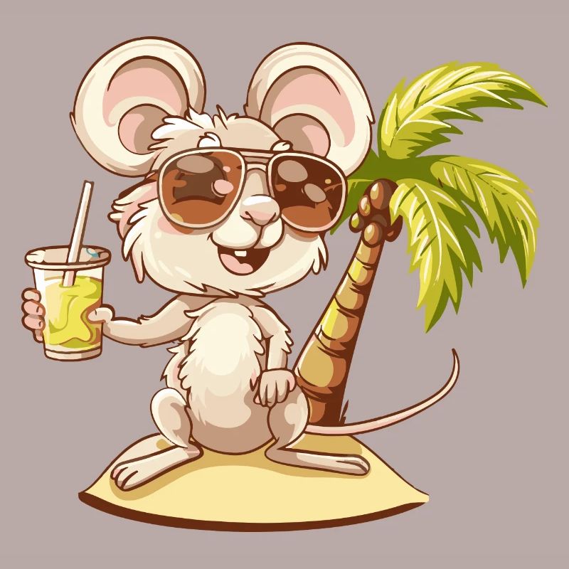 Mouse Summer Beach Comic