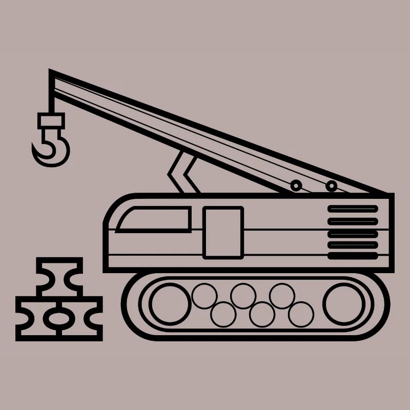 Crane for coloring Crane driver gift
