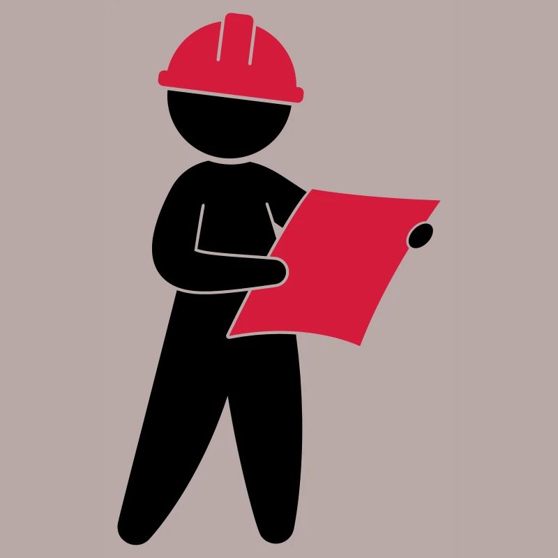 An engineer at a construction site