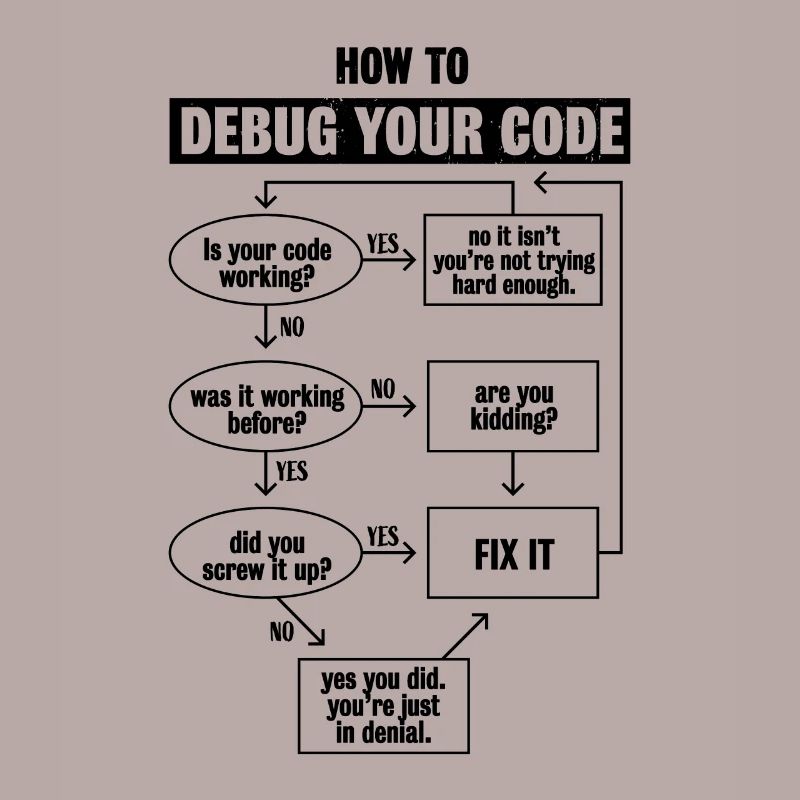 Codage de code de programmation Cadeau de débogage drôle