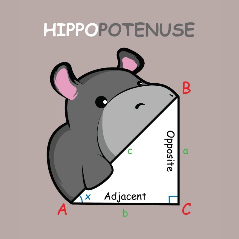 Hippopotenuse Math Genius Gift
