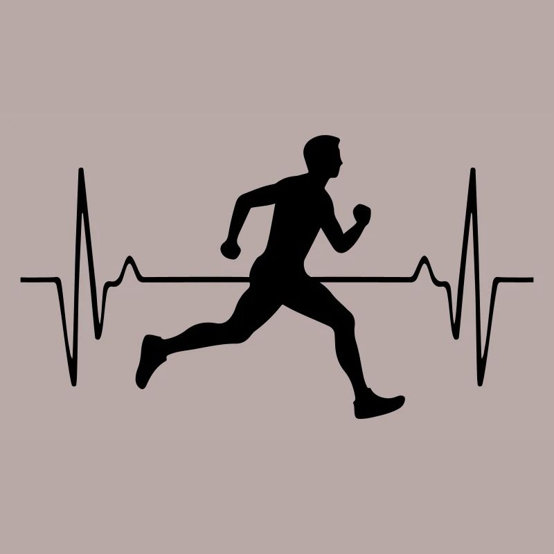 Running Marathon Man Pulse Frequency