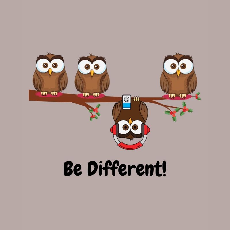 Be different - Süßes Eulen Fun Vogel Geschenk süß