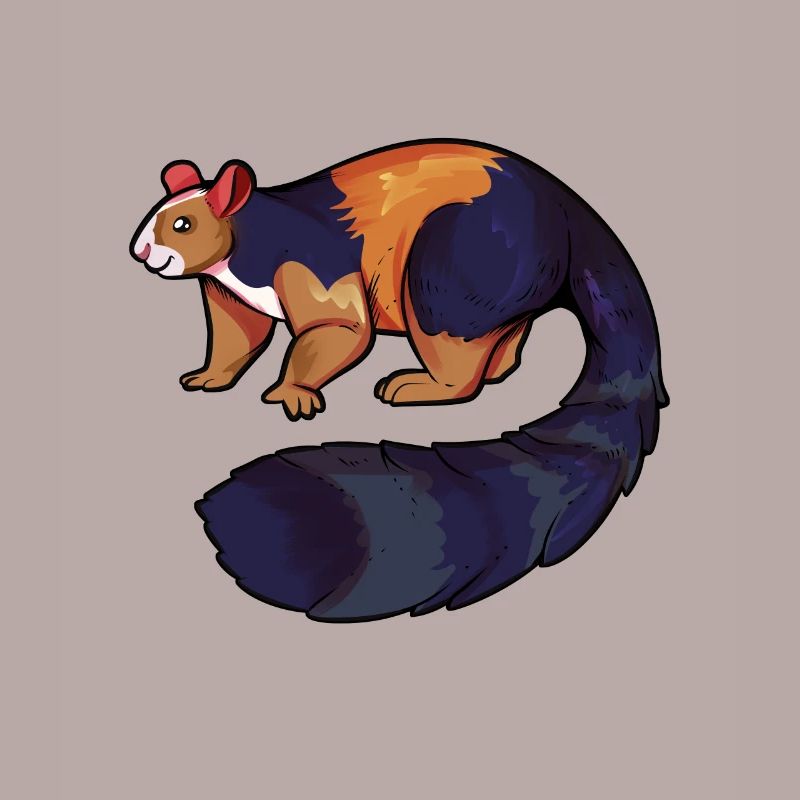 Dessin d’un écureuil géant