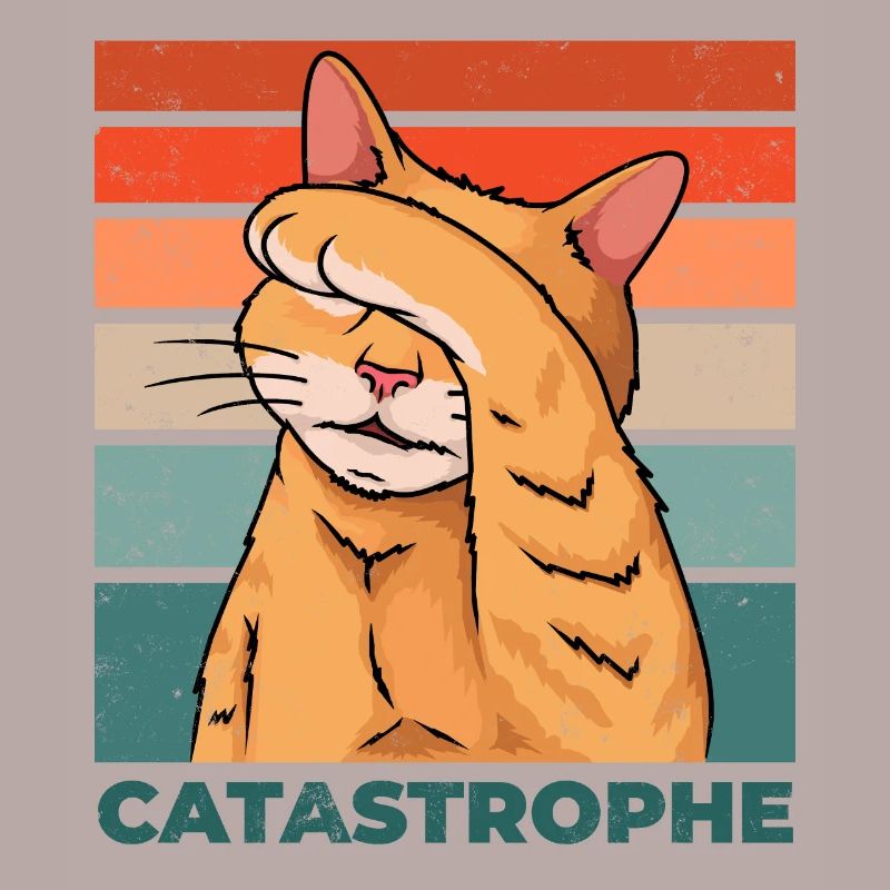 Katze Catastrophe Katastrophe Lustig Spruch