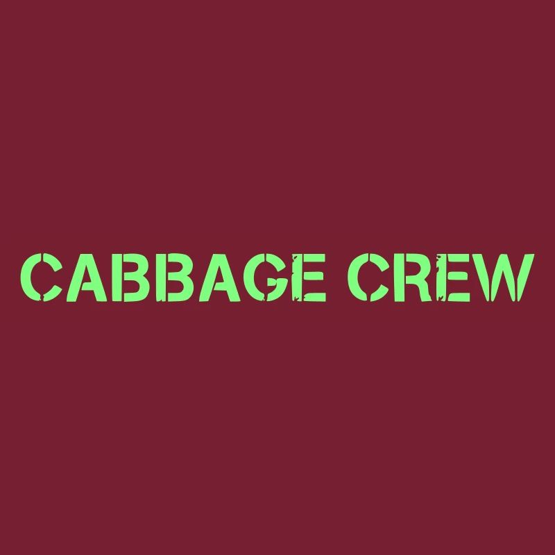 Cabbage Crew Lettering Vegan