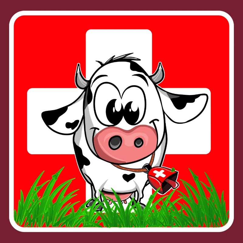 Schweizer Kuh Schweizer Flagge