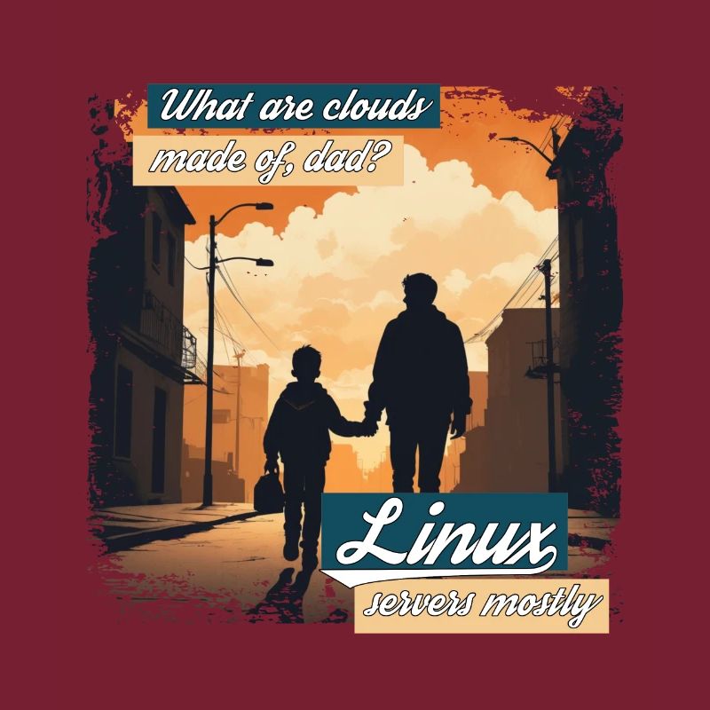 Cloud Wolken Linux Server Admin Nerd Witz